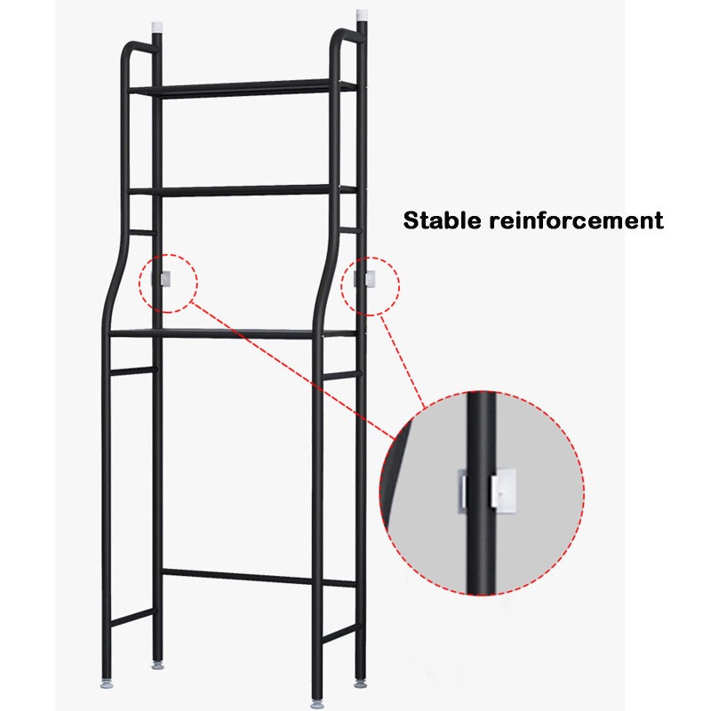 Household Products Over-The-Toilet Space Saver Bathroom Storage Rack,3-Tier Toilet Shelf Free Standing Bathroom Organizer,Metal Shelves for Laundry Balcony,blue,34x15x36cm - Image 5