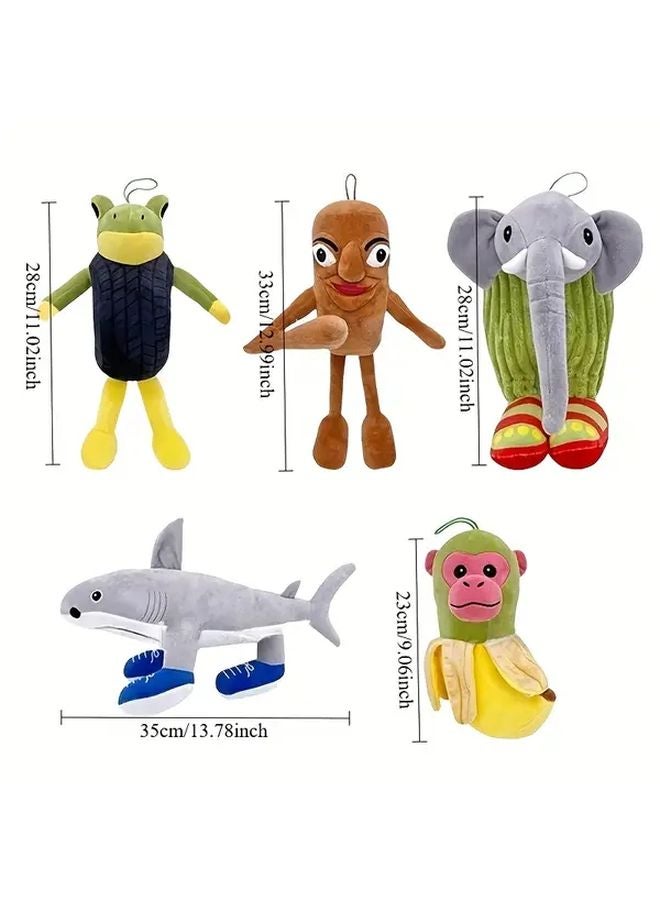 Blockhead Stuffed Animal Toys Soft Plush Shark Elephant Frog Perfect Birthday Holiday Gifts - Image 2