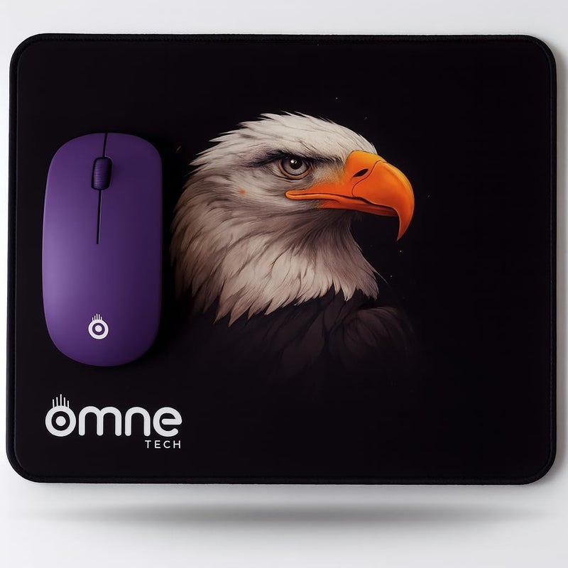 omne TECH Mousepad for Desk | Smooth Waterproof Surface, Anti-Slip Rubber Base, Durable & Comfortable Mouse Pad for Office, Laptop & Computer (White) - Image 1