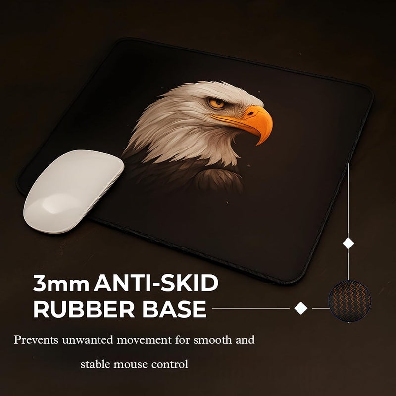 omne TECH Mousepad for Desk | Smooth Waterproof Surface, Anti-Slip Rubber Base, Durable & Comfortable Mouse Pad for Office, Laptop & Computer (White) - Image 4