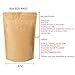 EverPack 50 Counts High Barrier Natural Kraft Paper Stand up Zipper Coffee Pouch Bag with One Way Degassing Valve 50 8 OZ05 LB224250 Gram - Image 4