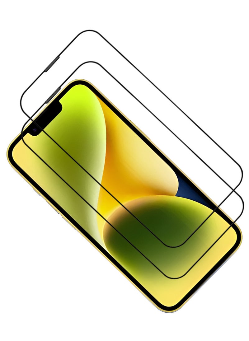 ACLIX 2 Pieces Antistatic ESD Dustproof Premium Quality High Definition Tempered Glass Screen Protector Designed For  iPhone 14 - Image 1