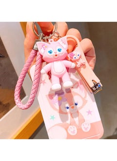 Thoraya Bus Card Holder Cartoon Style Hardened Plastic Slip Cover Round Corner Badge Holder for Bus Meal Employee Card Card Holder,Hand Strap, Doll Cute Fox  - Image 2