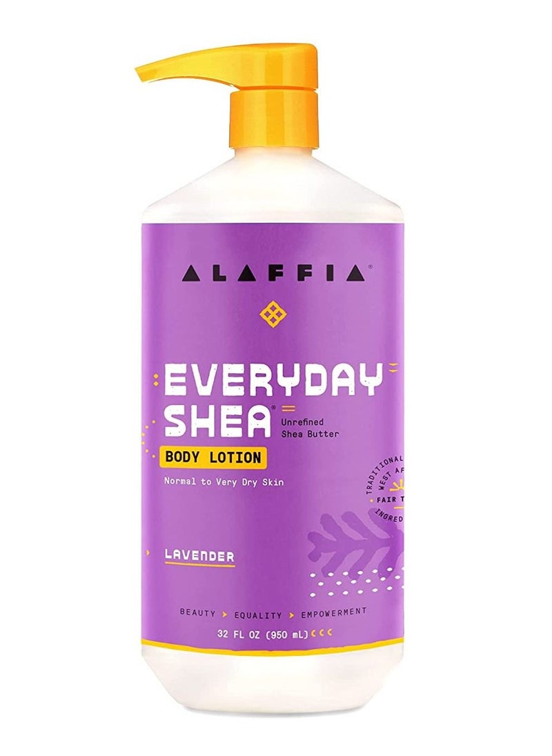 Alaffia EveryDay Shea Body Lotion - Normal to Very Dry Skin, Moisturizing Support for Hydrated, Soft, and Supple Skin with Shea Butter and Lemongrass, Fair Trade, Lavender, 32 Ounces - pzsku/Z5BD77706CD7B5BFDD682Z/45/_/1659856470/43e2ee88-4def-49d4-a21d-d9a726087b74