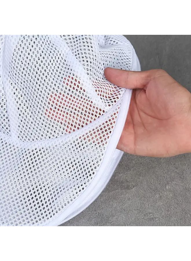Durable Hat Washing Bag 2pcs Set with Support Stand Mesh Laundry Storage - Image 5