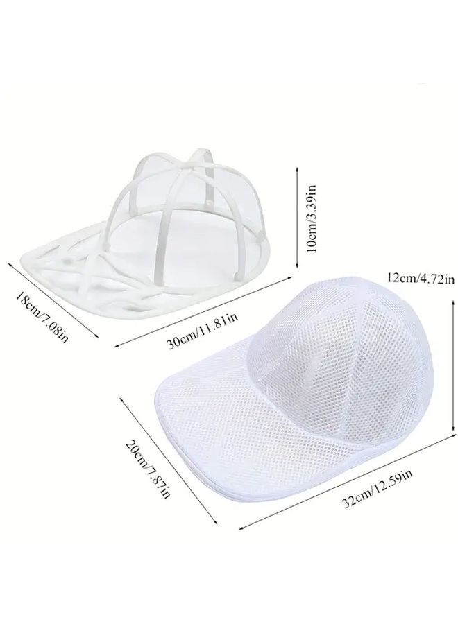 Durable Hat Washing Bag 2pcs Set with Support Stand Mesh Laundry Storage - Image 1