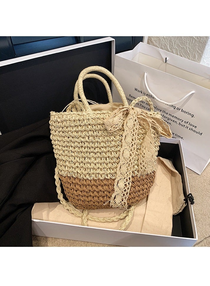 KUYING New Fashion Retro Style Grass Woven Women's Bag  - Image 4