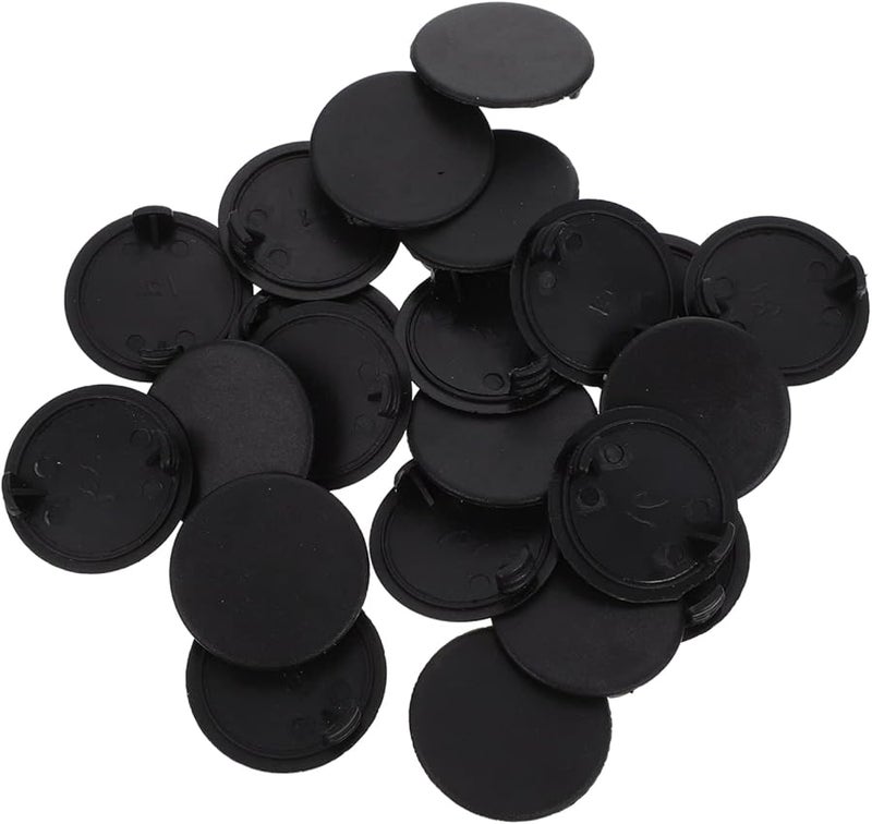 20pcs Black Round Piggy Bank Stoppers Plastic Coin Plugs For Secure Storage - Image 1