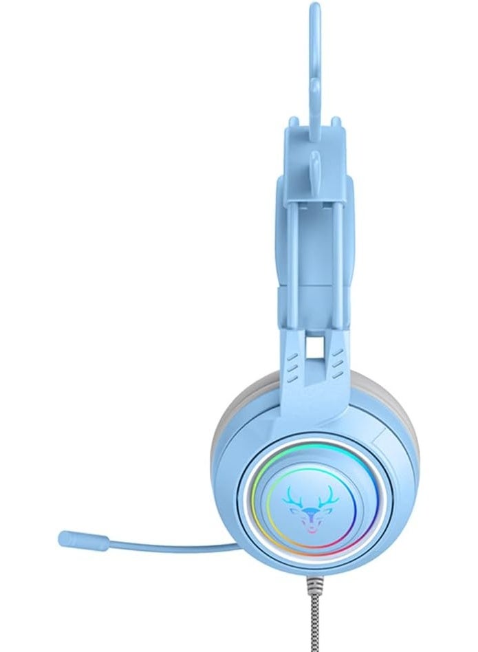 SY-G25 Stereo Gaming Headset for PS4 PC Xbox One PS5 Controller,Noise Cancelling Over Ear Headphones with Mic, LED Breathing Light, Bass Surround, Soft Memory Earmuffs for Laptop Mac Nintendo - Image 2