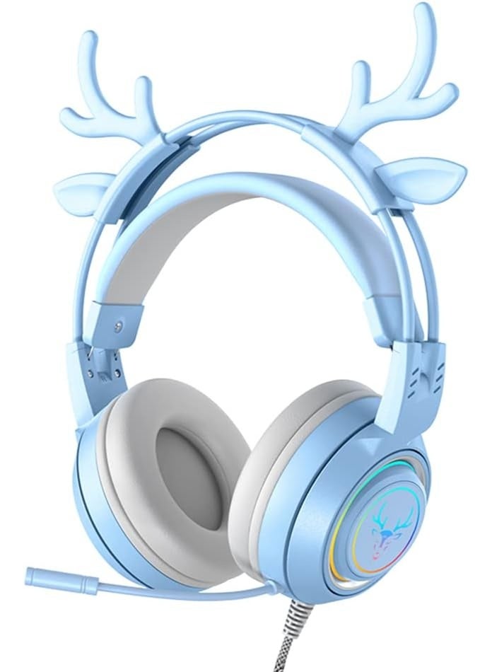 SY-G25 Stereo Gaming Headset for PS4 PC Xbox One PS5 Controller,Noise Cancelling Over Ear Headphones with Mic, LED Breathing Light, Bass Surround, Soft Memory Earmuffs for Laptop Mac Nintendo - Image 4