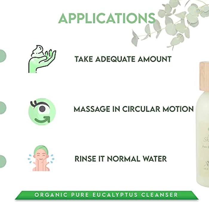 Shira Shir-Organic Pure Eucalyptus Cleanser With Hydrating, Antibacterial Quality And Treatment For Acne Prone For Normal To Oily Skin-(89 ML) - Image 3