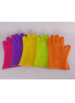 Generic Multi-colored silicone kitchen gloves  - Image 2