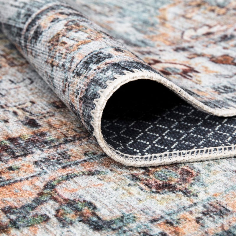 Bloom Rugs بلوم سجاد قابلة للغسل غير قابلة للانزلاق 3 '× 5' - طير/خوخ سجادة المنطقة التقليدية لغرفة غرفة المعيشة غرفة الطعام والمطبخ - الحجم الدقيق: 3 '× 5' - Image 3