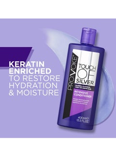 Provoke Touch of Silver Brightening Purple Shampoo and Intensive Conditioner 400ml Neutralises Yellow and Orange Tones Formulated With Violet and Blue Pigments  - Image 3