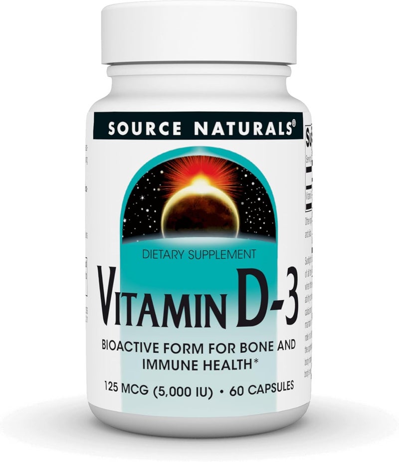 Source Naturals Vitamin D-3 5000 IU Dietary Supplement for Immune Health - Image 1