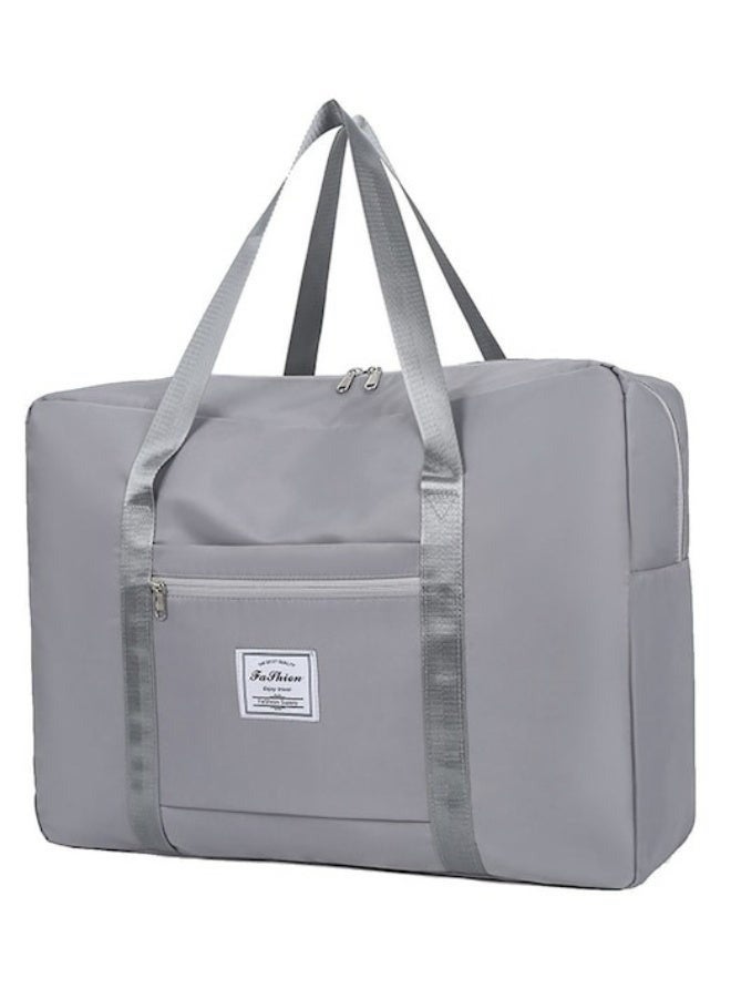 TANGBLIB Foldable Travel Bag, Waterproof Handbag, Lightweight Hand Luggage, Luggage Bag, Suitable for Sports, Gym, Holiday, Unisex- Grey - Image 1