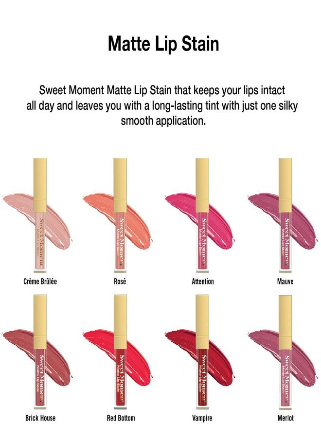 Sistar Sweet Moments Matte Lip Stain Long-Lasting Matte Finish Vivid High Pigment Colors Smooth and Sweet 1.5 mL / 0.05 fl. oz. (Vampire) - Image 3