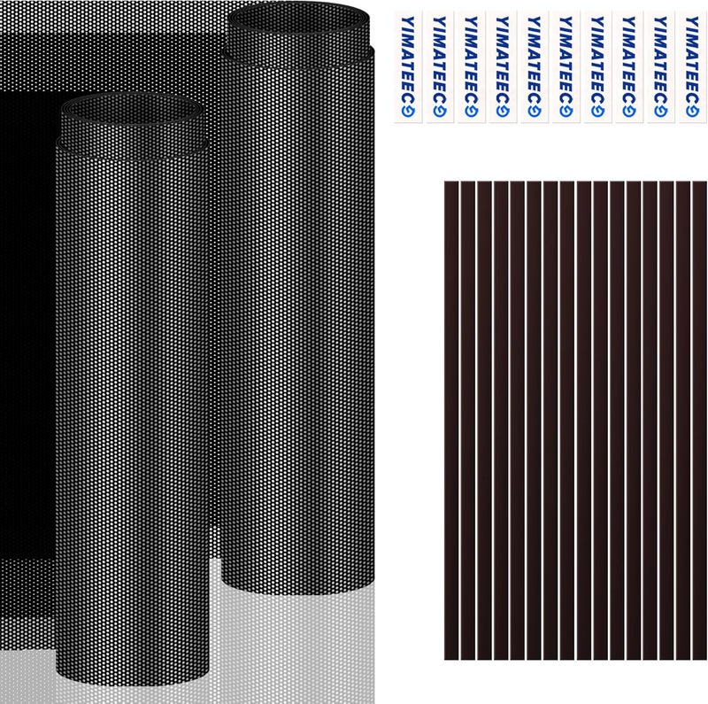 YIMATEECO PC Dust Filter 400x300mm, 4Pack DIY PC Case Dust Mesh Filter PVC Dustproof Filter Cover Cooler Fan Grills with Magnetic Strip for Computer PC Case Speaker(PVC, 400 * 300mm, 4pcs, Black) - Image 1