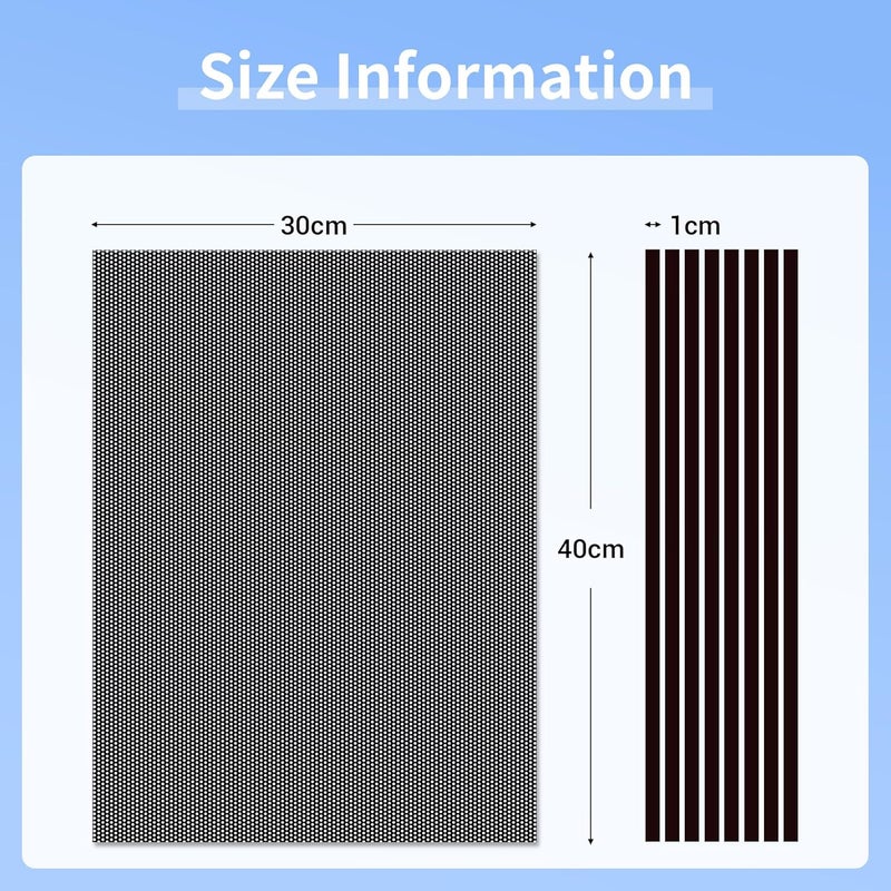 YIMATEECO PC Dust Filter 400x300mm, 4Pack DIY PC Case Dust Mesh Filter PVC Dustproof Filter Cover Cooler Fan Grills with Magnetic Strip for Computer PC Case Speaker(PVC, 400 * 300mm, 4pcs, Black) - Image 2