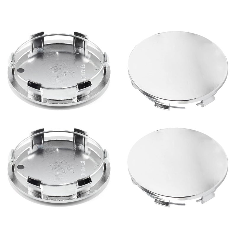 DewFlew 4Pcs Wheel Center Caps for 2005-2013 GMC Wheel Rim, Compatible with Sierra/Yukon/Denali Hub Caps, Chrome Outer 83mm(3.27in) Inner 76.4mm(3in) - Image 1