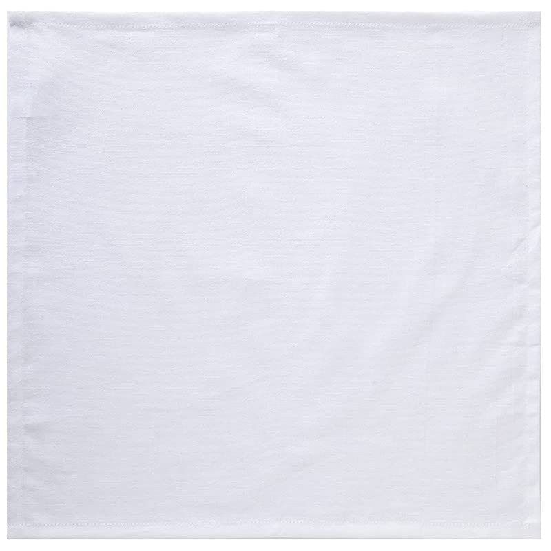 BIRDWING Dining Table Napkins 12 pcs Set of Large 43 x 43 cm (17 x 17 inch) - Plain White - Absorbent Heavy Cotton Party Fabric Machine Washable for Home Restaurant Banquet & Hotel - Image 3