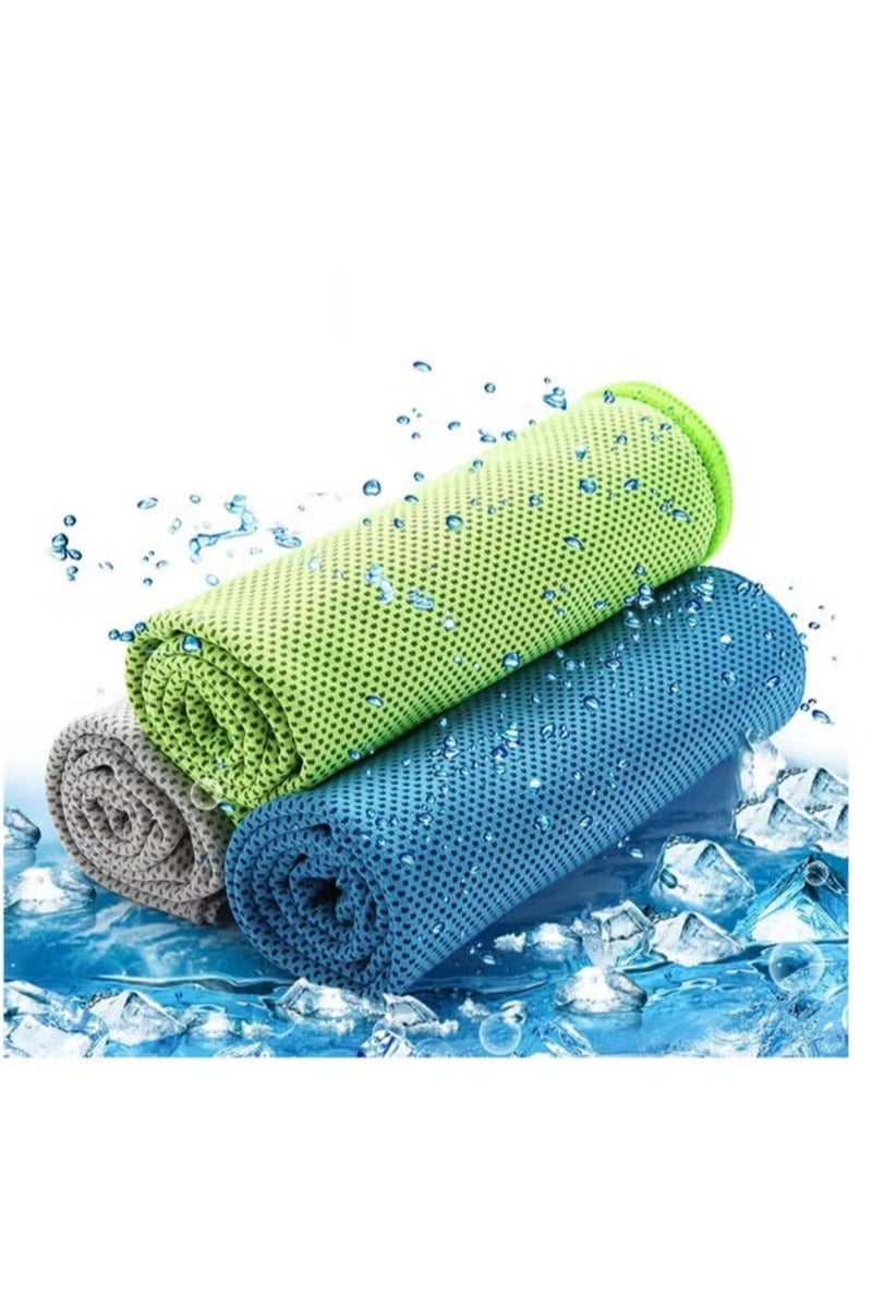 3 Pack Cooling Towel  Soft Breathable Chilly Towel, Ice Towel, Microfiber Towel for Yoga, Sport, Running, Workout,Gym, Camping, Fitness, Workout & More Activities(Multicolor) - Image 1