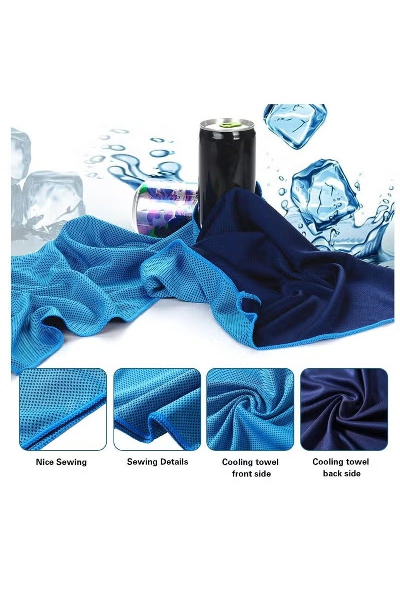 3 Pack Cooling Towel  Soft Breathable Chilly Towel, Ice Towel, Microfiber Towel for Yoga, Sport, Running, Workout,Gym, Camping, Fitness, Workout & More Activities(Multicolor) - Image 3