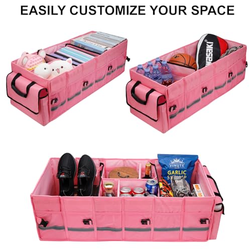 GDNasist Car Trunk Organizer and Storage with Lid & Removable Leakproof Cooler Bag, Car Accessories 6 Removable Dividers for Custom Space, Collapsible Large Trunk Organizers Interior for SUV & Sendan, Black - Image 4