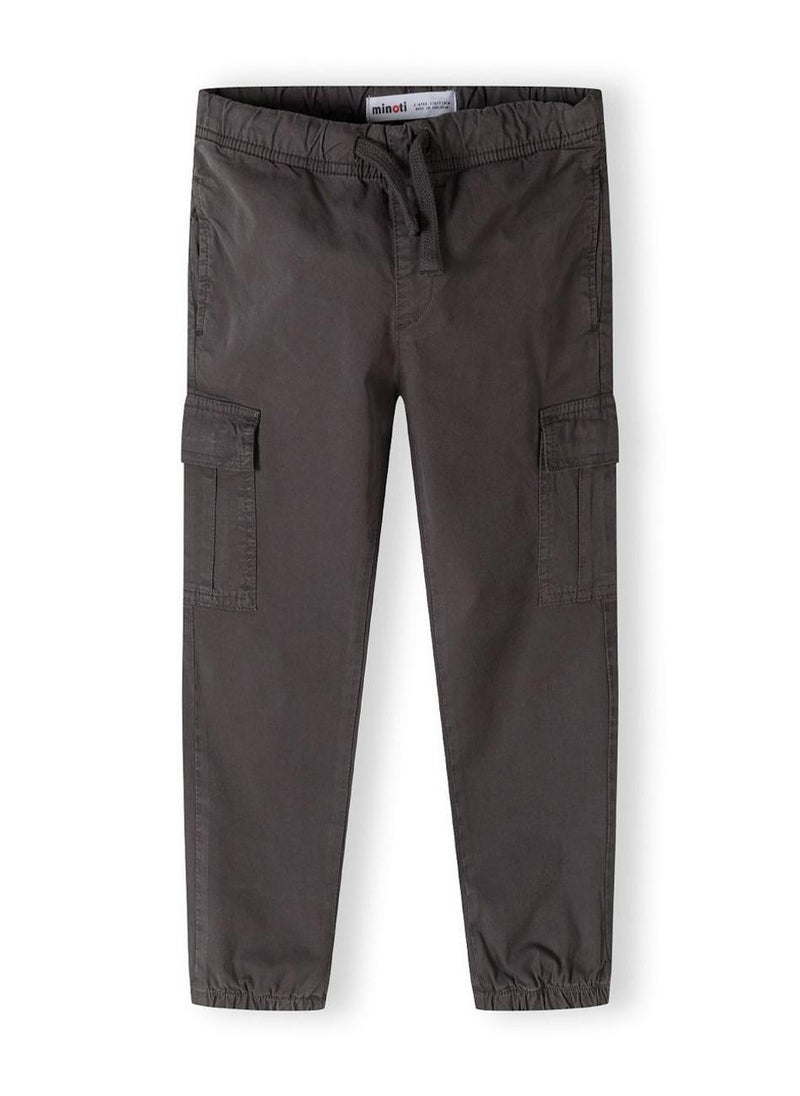 MINOTI Boys' Cargo Pants with Elastic Waist and Cuffed Ankles - Image 2