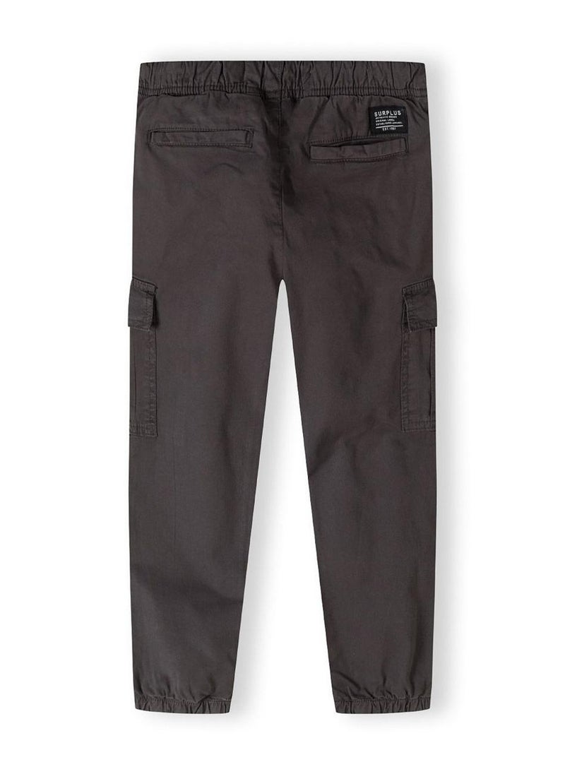 MINOTI Boys' Cargo Pants with Elastic Waist and Cuffed Ankles - Image 3