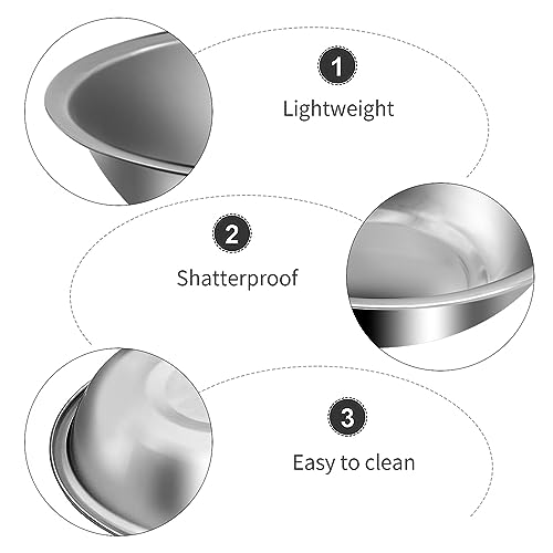 UOIENRT 10 Packs Small Stainless Steel Bowls, 3/4 Quart Prep Bowls with Flat Base, 6 1/2 Inch Wide Metal Bowl for Kitchen Prep Cooking Baking Serving Mixing Cereal - Image 4