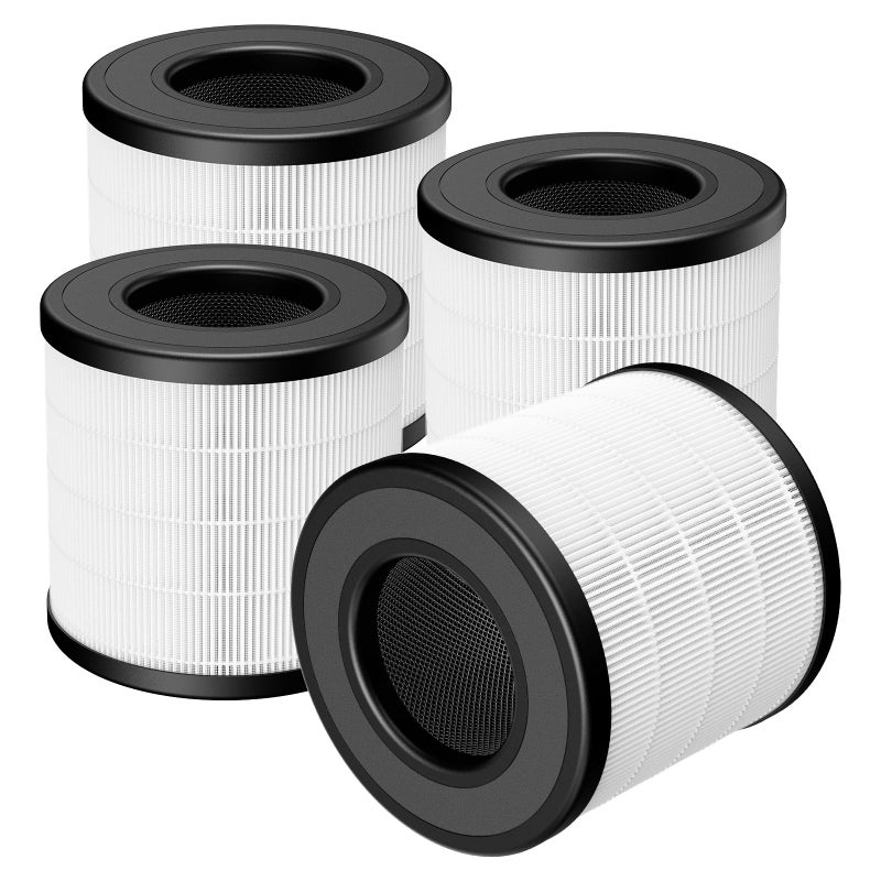 PUP05AC201B Replacement Filter for FULMINARE PUP05 Air Purifier and Purivortex AC201B Air Purifier 3in1 HEPA Filters for Dust Smoke Pollen 4PackNot fit for T10