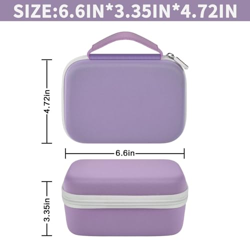 Boobowl Case Compatible with Phomemo M110 Label Maker - Portable Mini Bluetooth Thermal Label Maker Carrying Storage Bag for Printer Labels, USB Cable and Accessories Black (Box Only)-Purple - Image 5