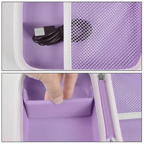 Boobowl Case Compatible with Phomemo M110 Label Maker - Portable Mini Bluetooth Thermal Label Maker Carrying Storage Bag for Printer Labels, USB Cable and Accessories Black (Box Only)-Purple - Image 3