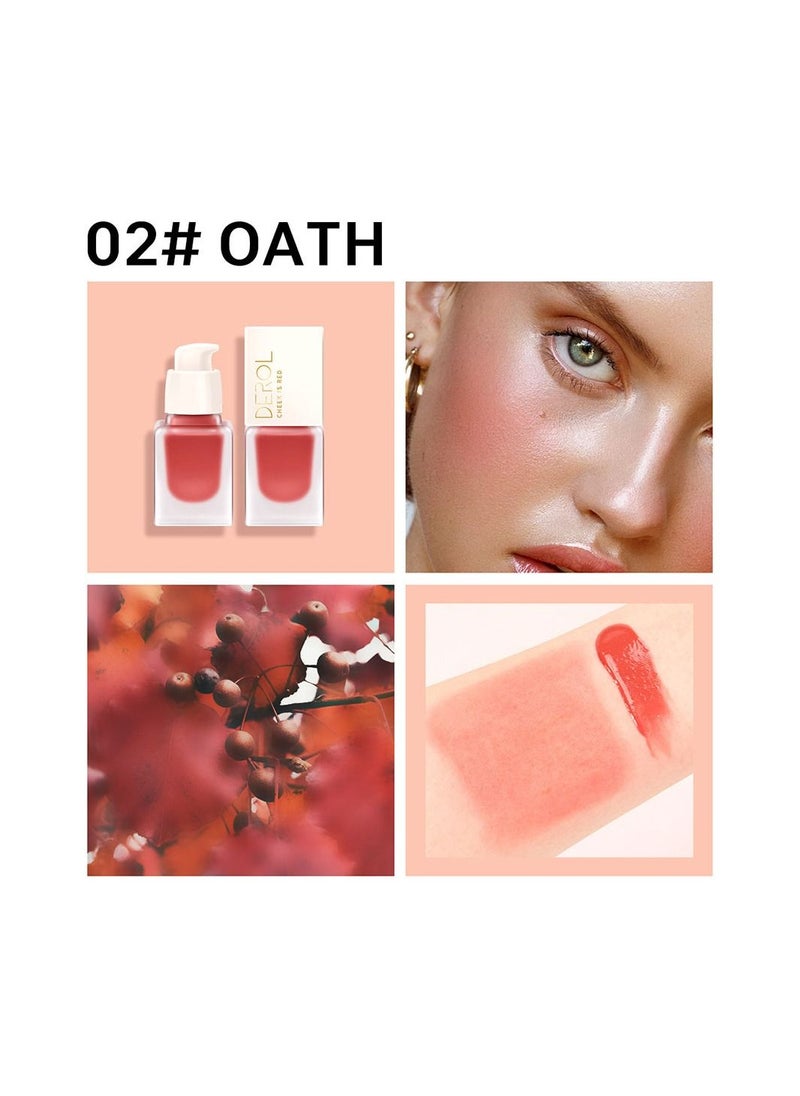 DEROL - Mousse Liquid Cream Blush For Cheeks Face Blushes Stick Palette Bronzer Highlighter Shape Contour Moisturizing And Breathable Matte Finish Long-wearing Waterproof For Women Makeup - Image 1