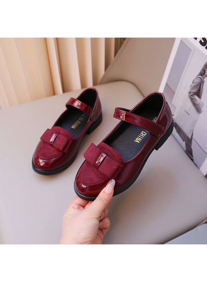 Magic Cute Rabbit Girls' Leather Shoes Children's Princess Shoes For Older Kids Single Shoes Student Casual Shoes  Spring And Autumn New Model