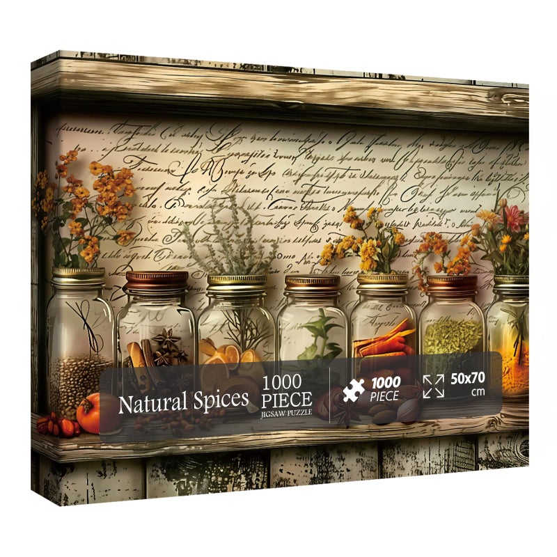 BBOLDIN Vintage Puzzle for Adults 1000 Pieces Flower Plant Jigsaw Puzzle Challenging Food Kitchen Floral Puzzle - Image 3