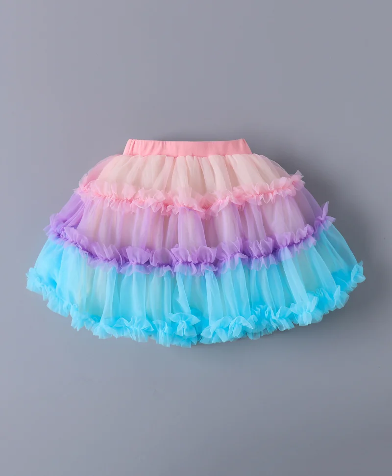 مارك وميا تنورة مارك وميا بكشكش وخصر مطاطي - متعددة الألوان