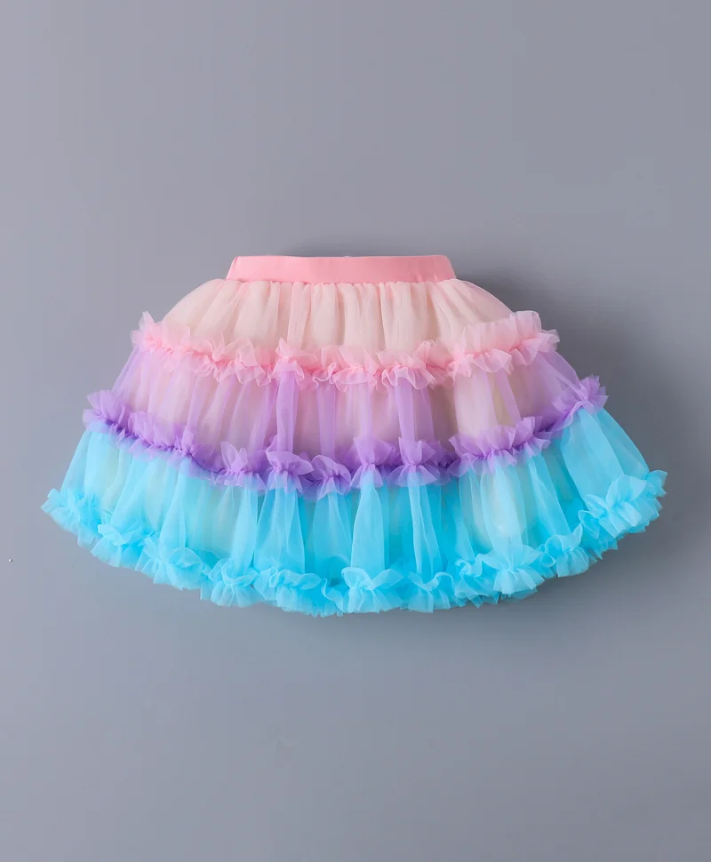 مارك وميا تنورة مارك وميا بكشكش وخصر مطاطي - متعددة الألوان