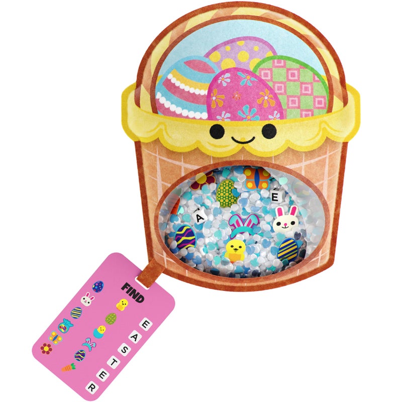 Vango BIZYBOO Easter Egg Busy Bag Scavenger Hunt Hidden Object Search Sensory Matching Game for Kids 2 and Up Easter Egg Basket - Image 3