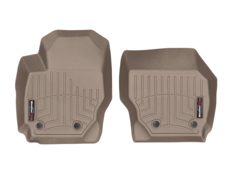 WeatherTech Custom Fit FloorLiners for Volvo S80, XC70, V70-1st Row (452321), Tan - Image 1