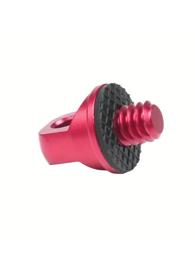 Red Aluminum Alloy Hand Cranked Lifting Ring Screw 1 4 20 For Cameras Selfie Sticks With Hanging Rope - Image 4