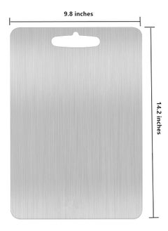 Eworld Heavy Duty 304 Stainless Steel Cutting Board for Kitchen, Ideal for Chopping, Slicing, Baking and Preparing Meat, Cheese, Vegetables and Fruits, 34 x 24cm  - Image 2