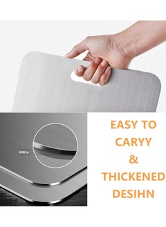 Eworld Heavy Duty 304 Stainless Steel Cutting Board for Kitchen, Ideal for Chopping, Slicing, Baking and Preparing Meat, Cheese, Vegetables and Fruits, 34 x 24cm  - Image 4