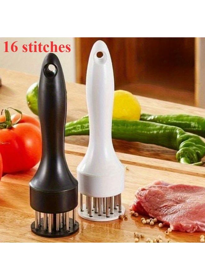 Meat Tenderizer Tool Set of 2 with 16 Stitches Needle Design - Image 2