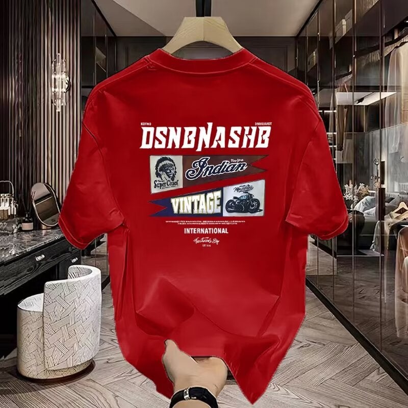 Korean Style 2024 Short-Sleeved T-Shirt Men'S Trendy Casual Half-Sleeved Top Loose Casual Trendy Brand T-Shirt - Image 1