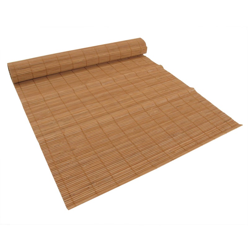 BambooMN Bamboo Placemat/Sushi Rolling Mat - 18" x 13" - Brown, 4 pcs - Image 2