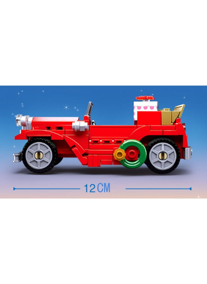 Red Car Model Set Building Blocks Creative Diy Simulation Collection Building Assembly Toys Children'S Gift  - Image 2