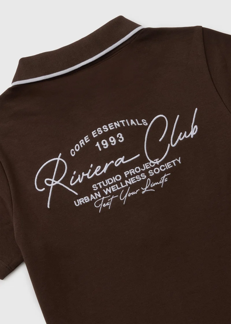 Matalan Boys Brown Riviera Club Polo Shirt