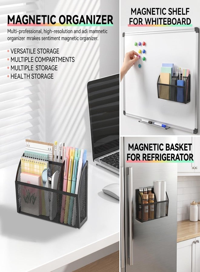 SUPEASY Magnetic Pencil Holder, Magnetic Organizer for Locker Accessories, Black - Image 3